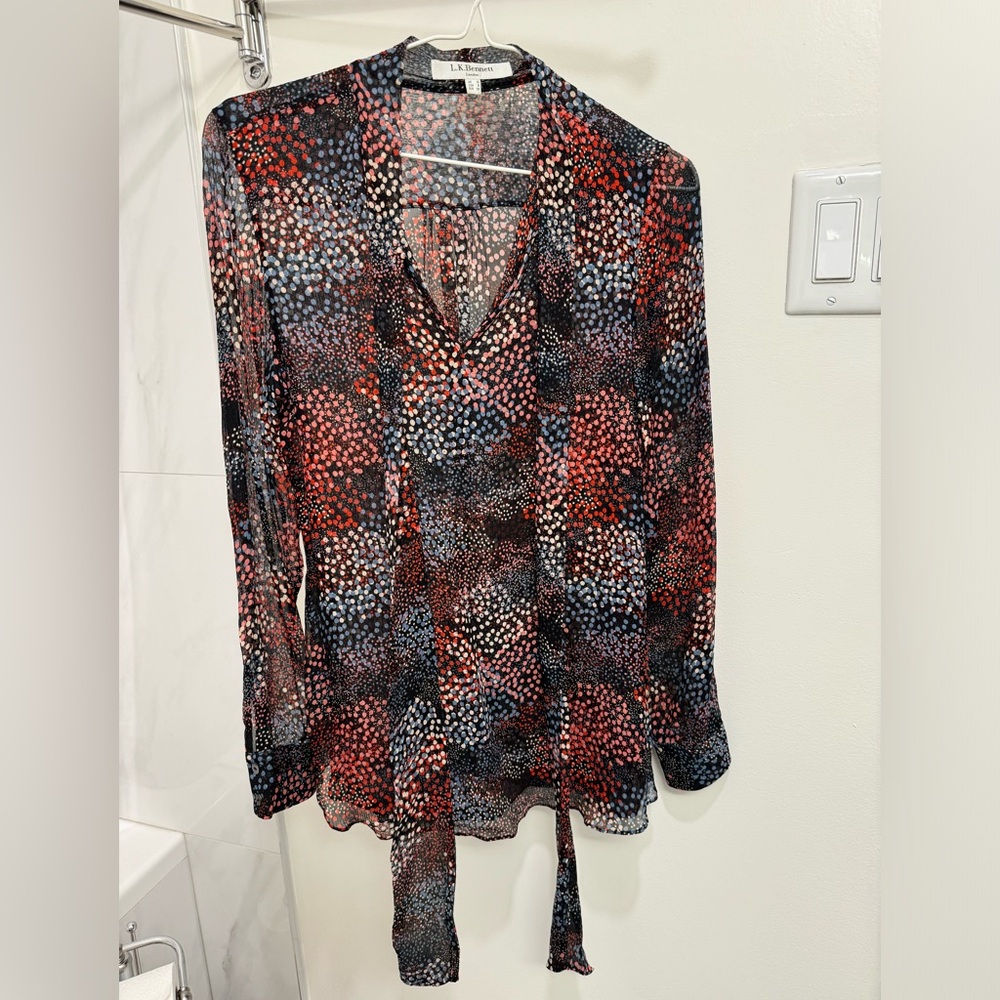 LK Bennett sheer silk blouse